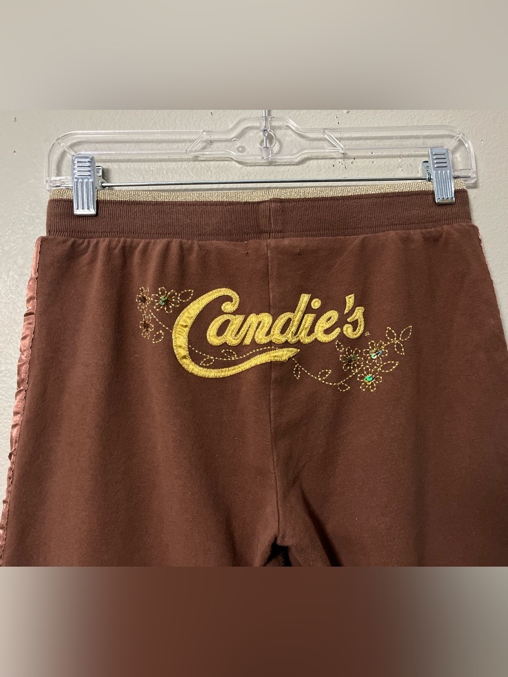 VTG Y2K Candies Wide Leg Capri Drawstring Pants Size XS Boho Indie Rave Hippie - Picture 6 of 9